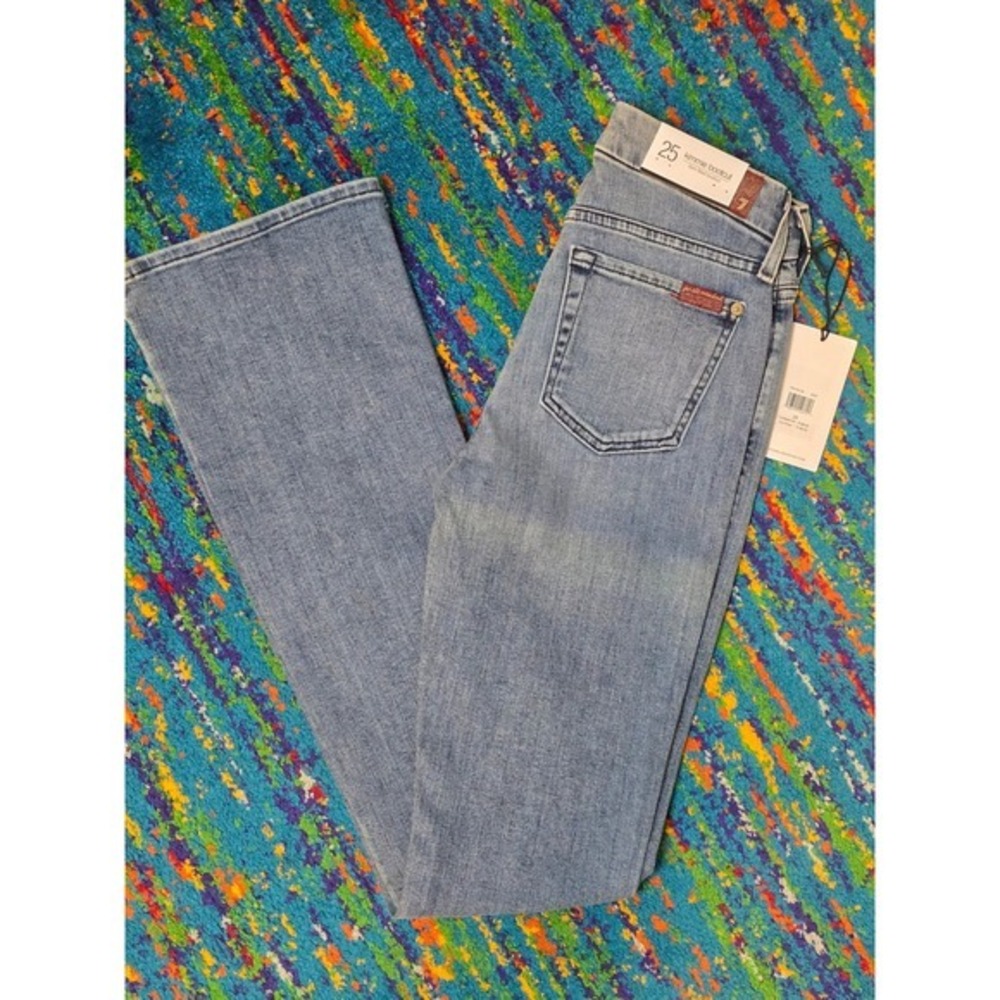 NWT 7 For All Mankind Kimmie‎ Bootcut Jeans Womens Size 25 Medium Wash Mid Rise